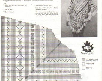 White Buffalo Poncho PDF Knitting Pattern