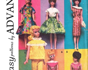 Advance 2896 - vintage barbie sewing pattern - PDF - pjs, sport set, etc