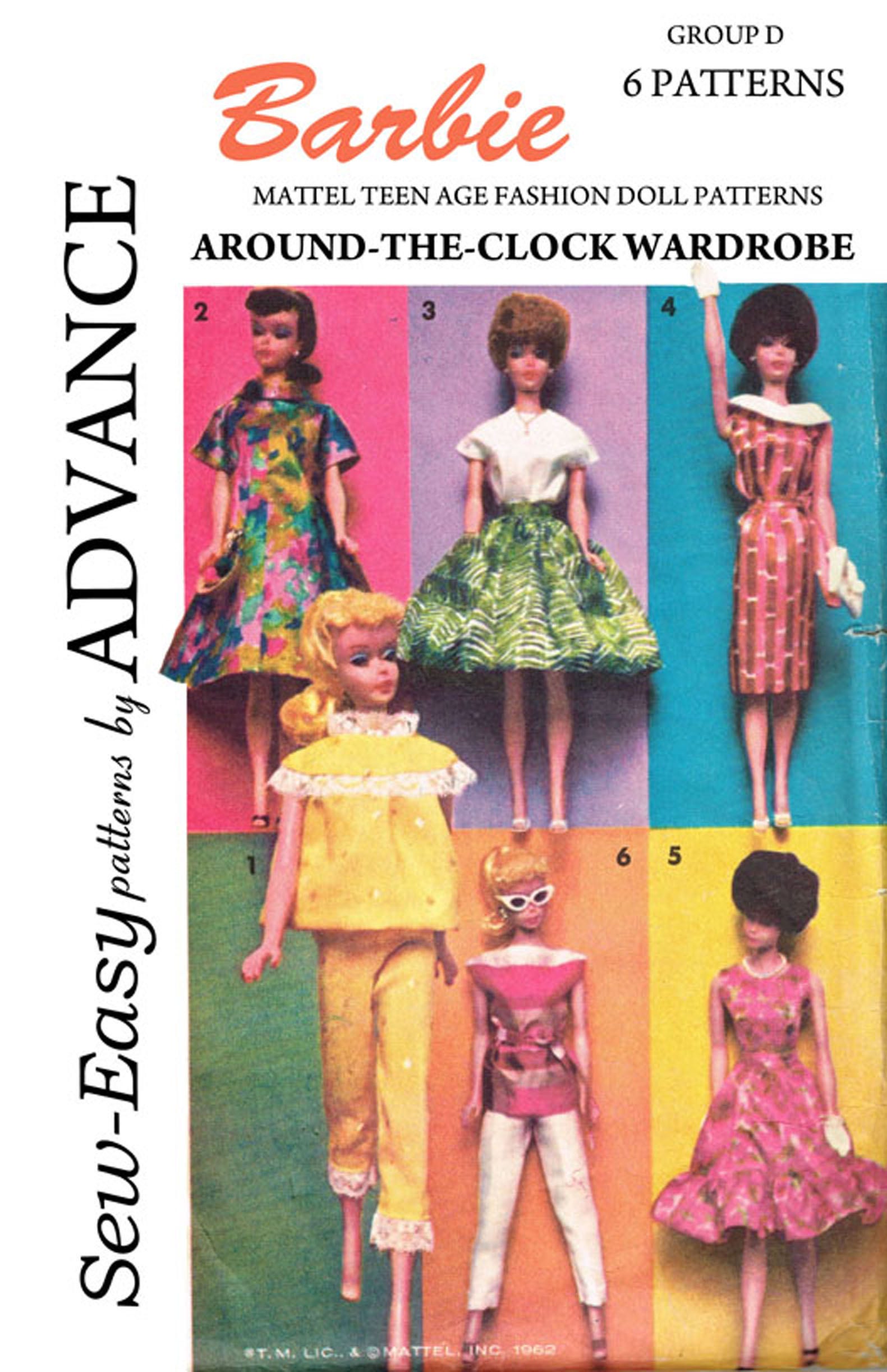 Advance 2896 - vintage barbie sewing pattern - PDF - pjs, sport set, etc