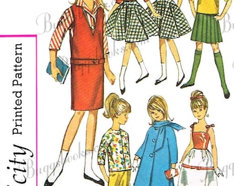 1960's 9 inch Skipper, blythe, etc Simplicity 5861 - pdf sewing pattern