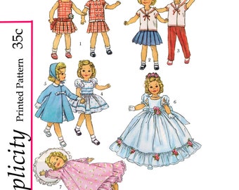 1950's Doll Sewing pattern - 12 inch Shirley temple & similar doll sewing pattern - pattern 2717