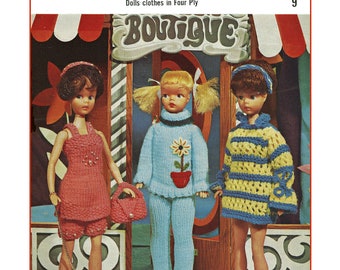 Robin 1731 degli anni '60 e '70 - Modello PDF - Modello lavorato a maglia per bambola Sindy da 12 pollici