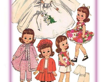 McCalls 2457 - 8 1/2 inch betsy mccall doll clothes sewing pattern - 3 3/4 inch chest