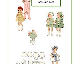 Modello di cucito per bambola Patsy-Patsyette degli anni '30 - PDF