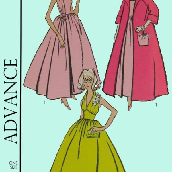 Advance 3574 - ball gown sewing patterns for barbie - 11 1/2 inch - reproduced