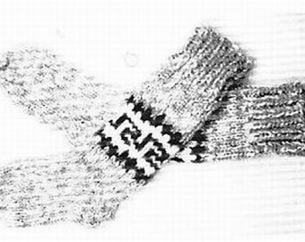 Vintage White buffalo socks knitting pattern - PDF form