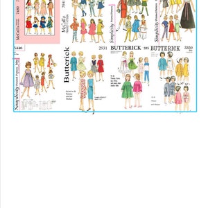 264 Sewing Patterns for Barbie, Skipper and Other Fashion Dolls on DVD ...