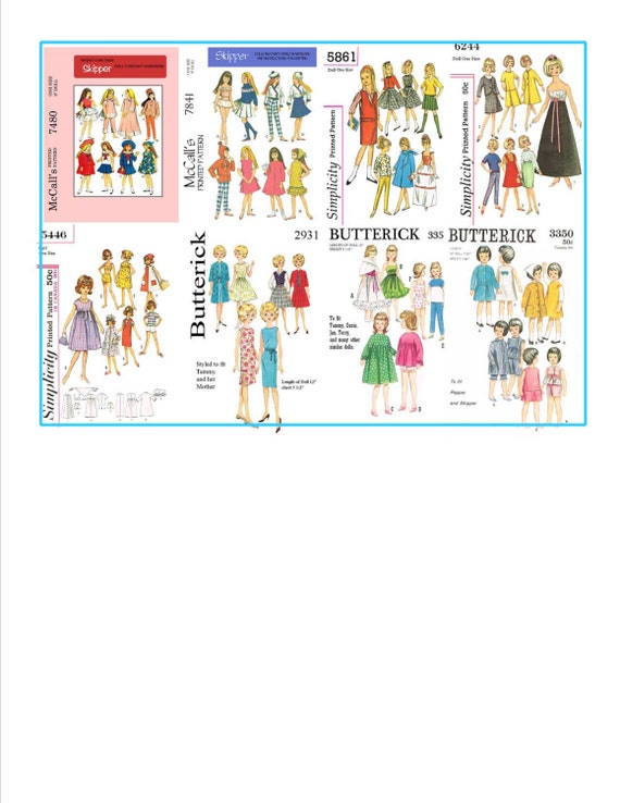 264 Sewing Patterns for Barbie, Skipper and Other Fashion Dolls on