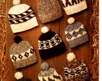 Tuques Buffalo blanc pour toute la famille - Patron de tricot PDF - Vêtements d'hiver !!