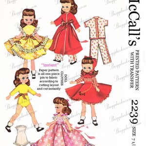 1950's Vintage 14 Inch Betsy Mccall Doll Sewing Pattern