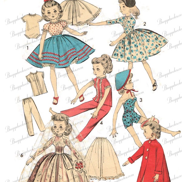 Advance 8453 - 10 1/2 inch doll clothes sewing pattern for miss revlon, or others