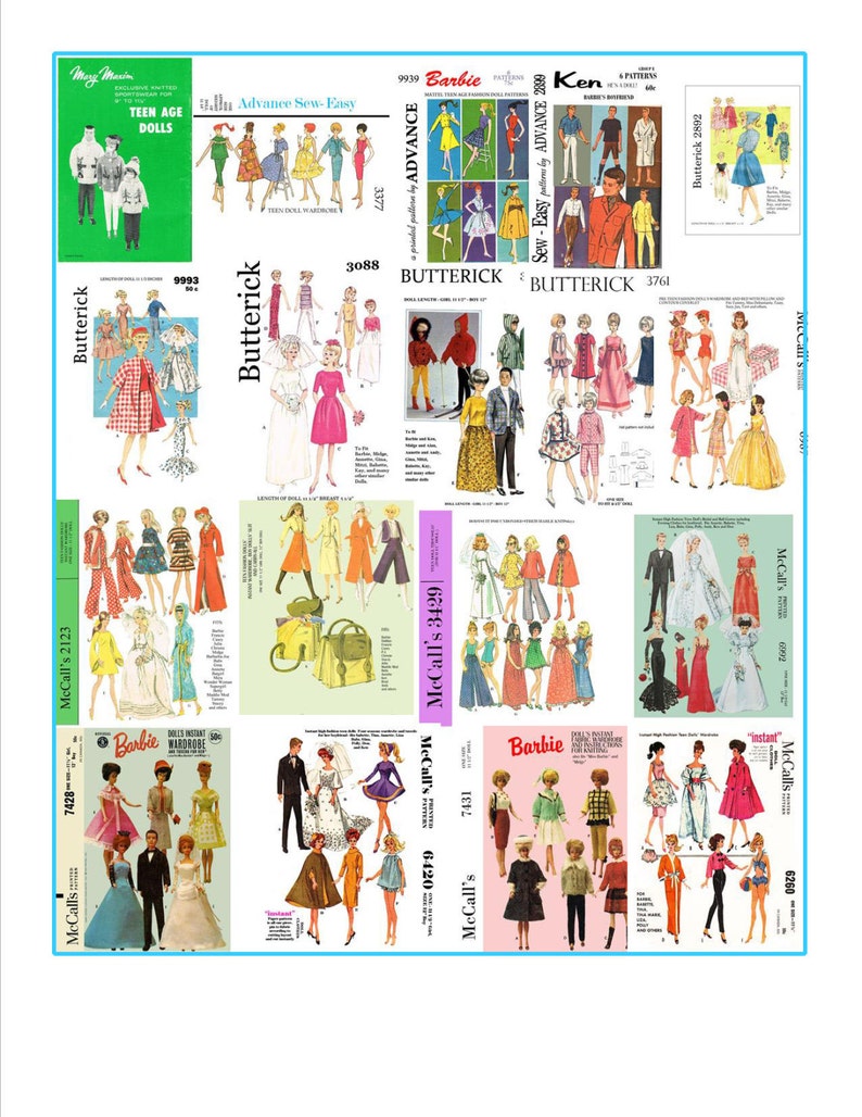 264 sewing patterns for barbie, skipper and other fashion dolls on DVD also a few extras image 1