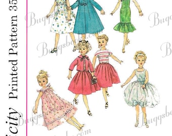 Vintage 1950's Simplicity 2745 -  14 inch Miss revlon, Dollikin, Cissy , Toni Etc Dolls sewing Pattern