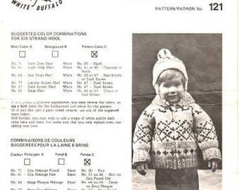 Modello per lavorare a maglia maglione e cappellino per bambini piccoli White Buffalo - PDF