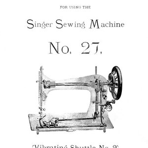 1898 - 1900 Singer Sewing Machine manual PDF file