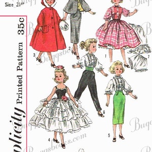 Simplicity 2293- 21 inch Revlon, Dollikin, Cissy and sweet sue doll clothes sewing patterns