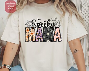 Spooky Mama Halloween T-Shirt, Retro Mom Shirt