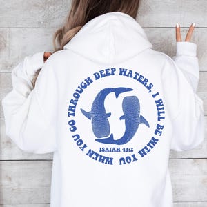 Whale Shark Sweatshirt, Beachy Hoodie, Shark Hoodie, Coconut Girl, Jesus Hoodie, Christian Crewneck, Faith Over Fear Surf Hoodie, Beach