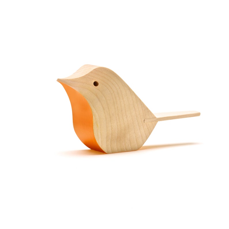 Orange Bird Wooden Miniature main image 0