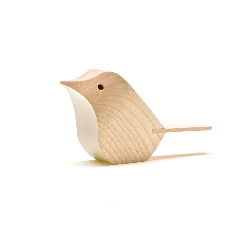 Orange Bird Wooden Miniature