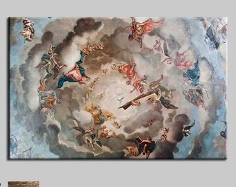 Renaissance Angel Canvas Print: Classic Fresco Wall Art