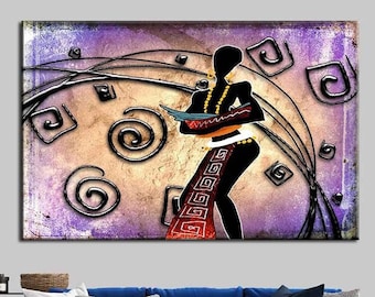 African Woman Canvas Print: Ethnic Wall Art