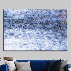 Blue Marble Tempered Glass Wall Art: Modern Panoramic Print