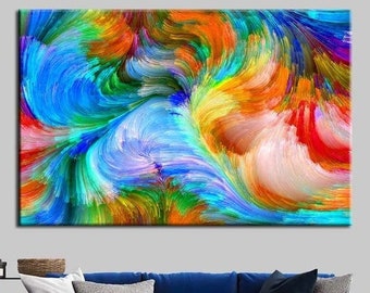 Abstract Canvas Art Print: Vibrant Multicolor Wall Decor