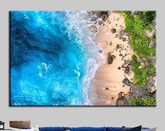 Tropical Beach Canvas Print: Ocean View Wall Art