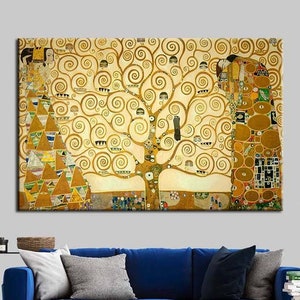 Klimt&#39;s Tree of Life Canvas Print: Gustav Klimt Decor