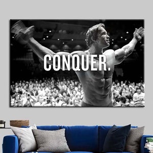 Arnold Schwarzenegger Wall Art, Arnold Schwarzenegger Canvas Print, Body Builder Motivation, Man Cave Wall Art, Fitness Room Wall Decor