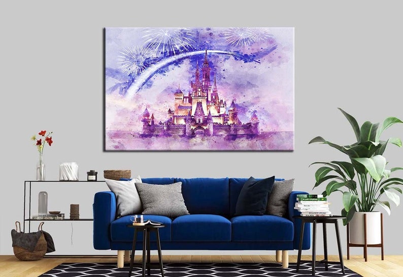 Cinderella Castle Canvas Print, Disney Home Decor, Girls Wall Art - Etsy