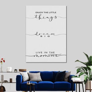 Dream Big Canvas Print: Motivational Quote Art