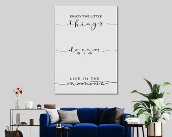 Dream Big Canvas Print: Motivational Quote Art