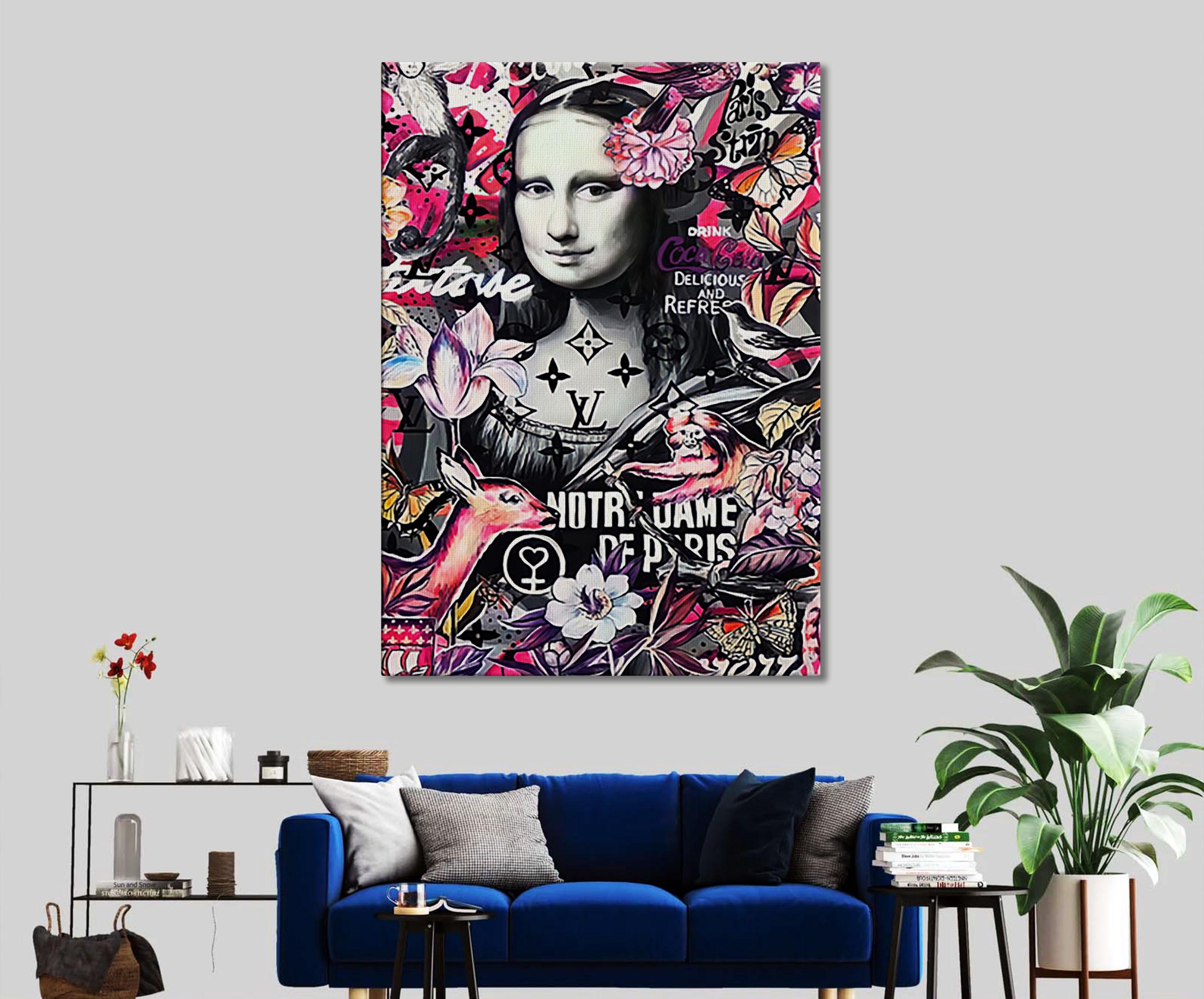 Mona Lisa Pop Art Canvas Print: Graffiti Street Art