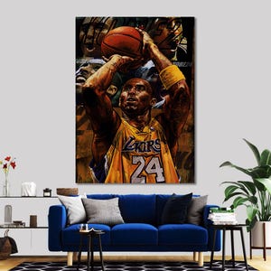 Kobe Bryant Poster, Kobe Bryant Print, Kobe Bryant Wall Art, Basketball Poster, Basketball Wall Art, Vintage NBA Poster, NBA Wall Art