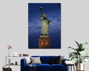 Statue of Liberty Art Print: Abstract New York Travel Poster