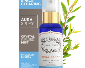 Smokeless Smudge. Organic Clearing Spray, Space Clearing Mist, Crystal Infused Spray, Holistic Space Spray, Spiritual Space. Protection