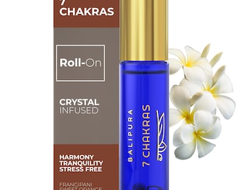 7 chakras essential ROLL ON - Frankincense - Frangipani - align your chakras