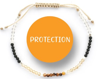 Natürliches Edelstein Armband, Balipura Aura Schutz, 9.25 Silber Perlen