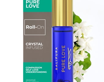 Pure Love Crystal Aromatherapy Roll On, Essential Oil, Rose Quartz