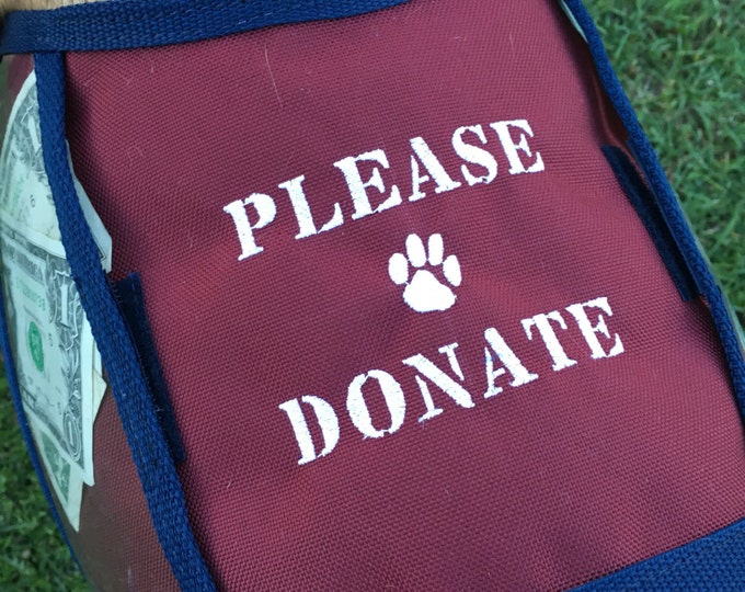 Dog Donation Vest Fundraising Dog Vest With Large Clear Pockets for