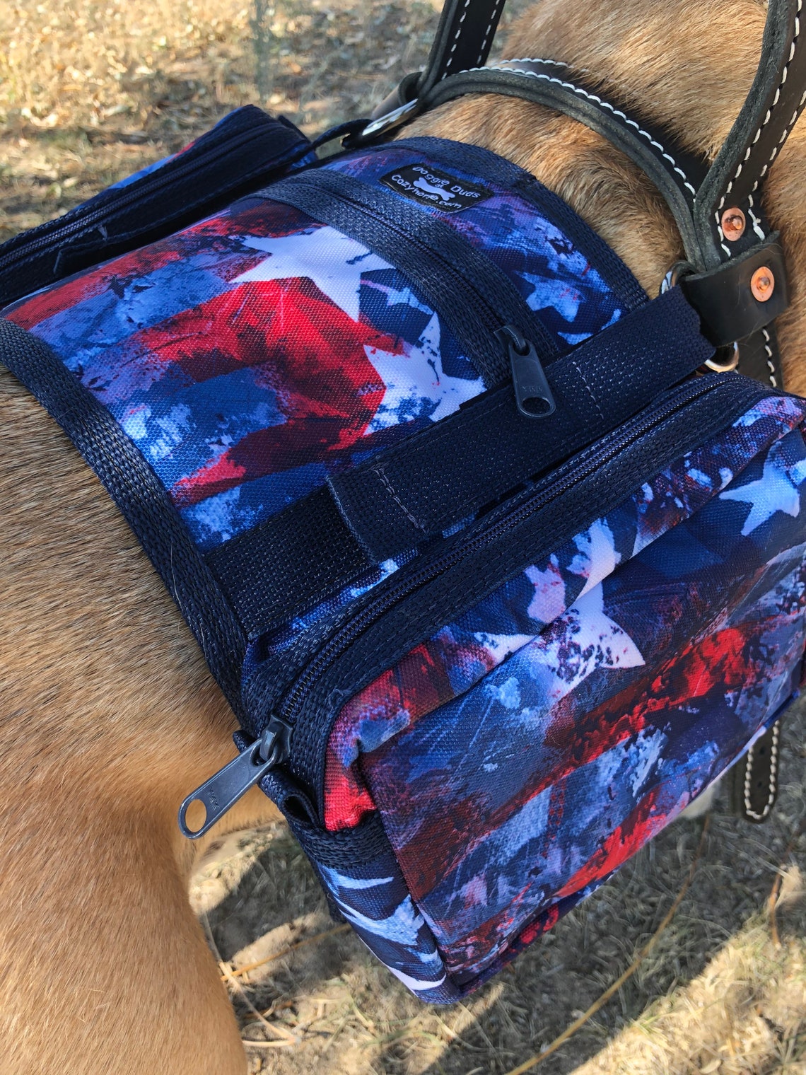 Saddlebags for Service Dog harness with matching removable Etsy