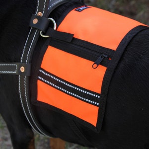 CozyHorse Dog Cape for conversion straps or harness, Hunter Orange, Visibility cape for dog, cape only image 1