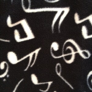 Polarfleece Snood for Large Dog Dobersnood Black with music notes Dog Snood Snood music image 4