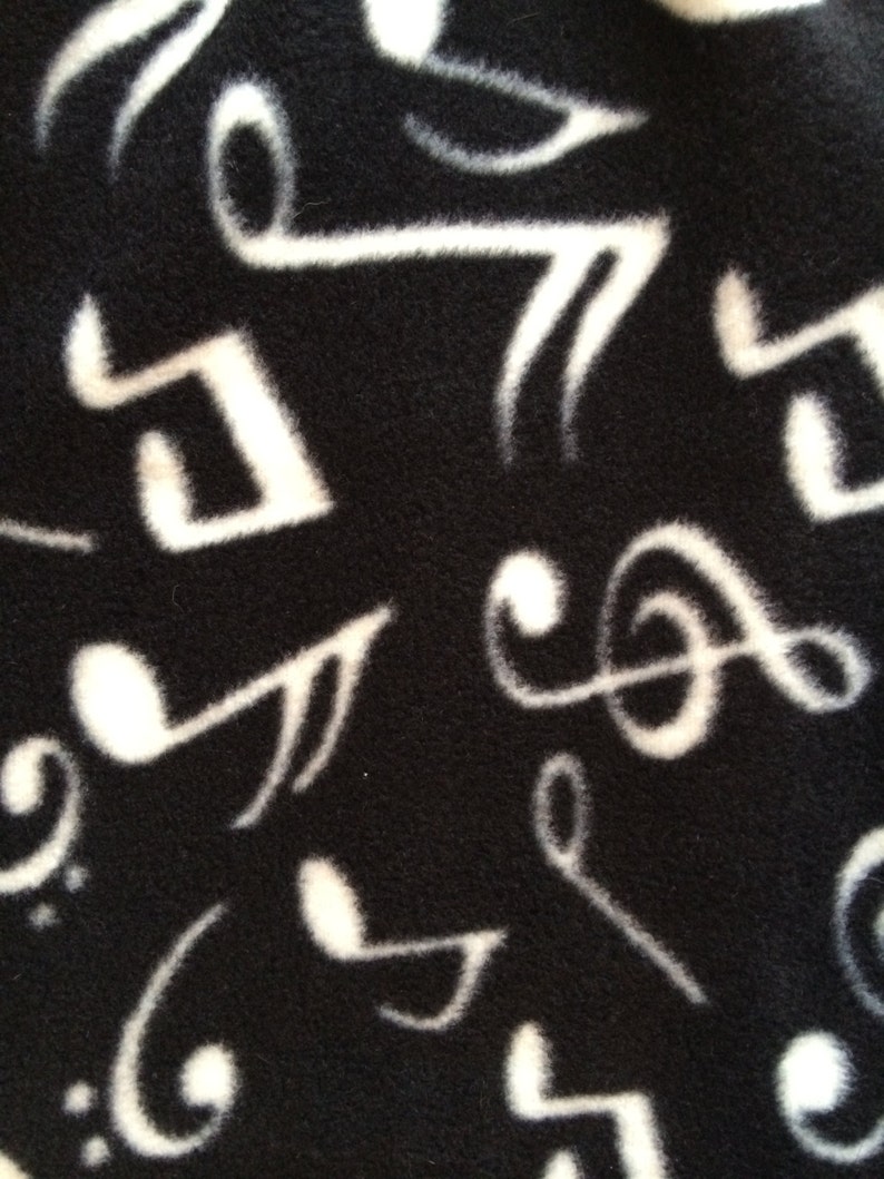 Polarfleece Snood for Large Dog Dobersnood Black with music notes Dog Snood Snood music image 4