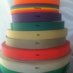 1 1/2 wide Polypropylene Webbing by the yard image 2