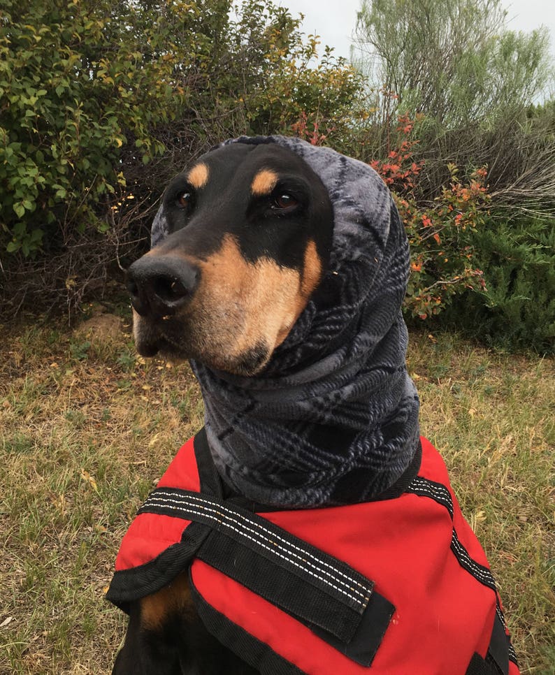Snood für große Hund grau karierten Polarfleece Snood für Etsy