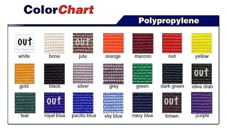 1 1/2 wide Polypropylene Webbing by the yard image 4