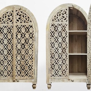 Handcarved Lombok Armoire Carving Storge Furniture